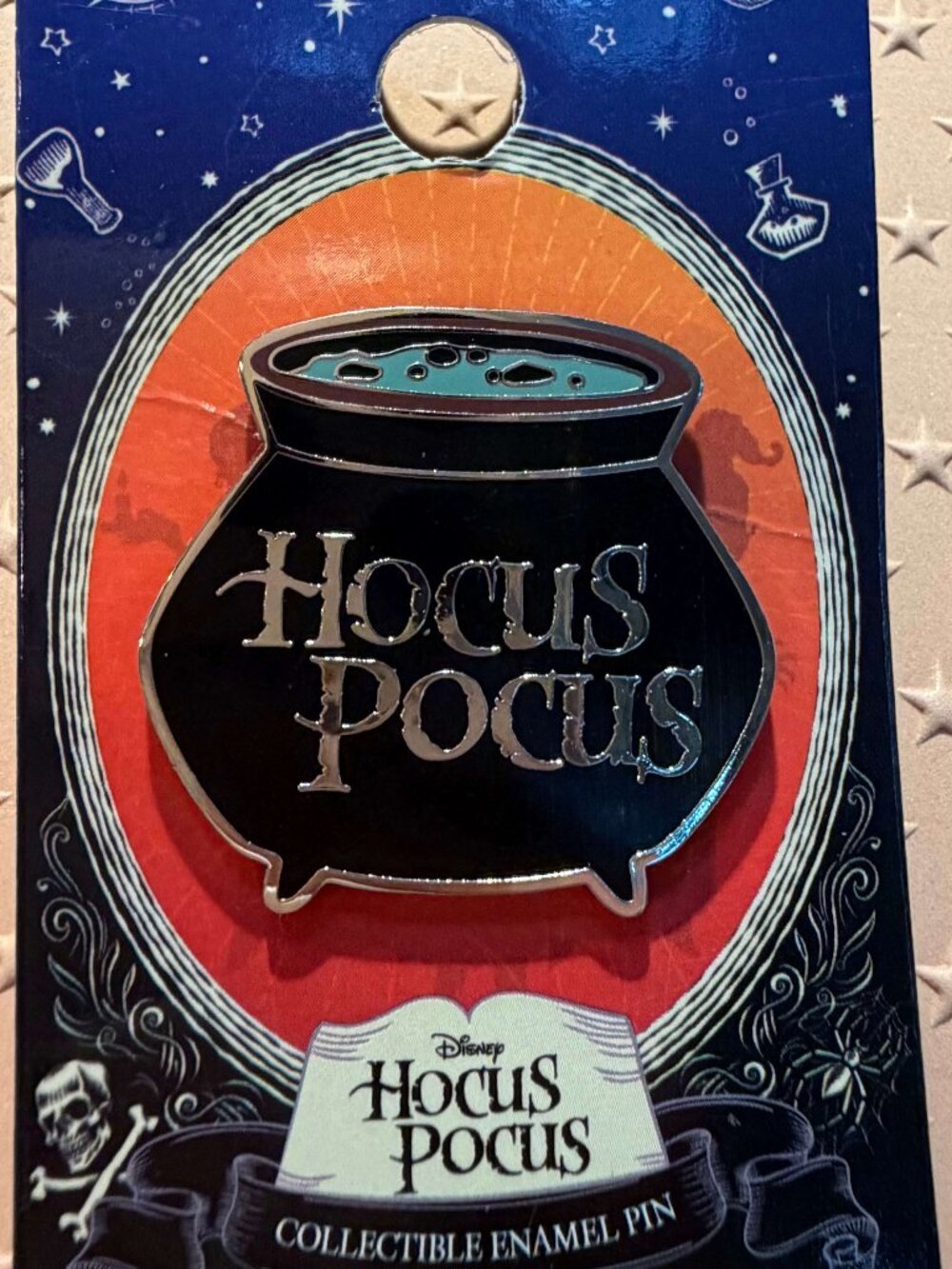 Hocus Pocus Sanderson Sisters Logo Cauldron Disney Pin New On Card NOC